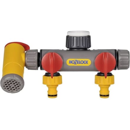 Hozelock 2250 0000 FLOWMAX ™ 2-voudige splitser 12 -15 mm (1/2) Ø Met reguleerventiel