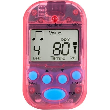 Professionele Metronoom M50 Digitaal LCD Clip-on Stemapparaat Metronoom voor Gitaar rood