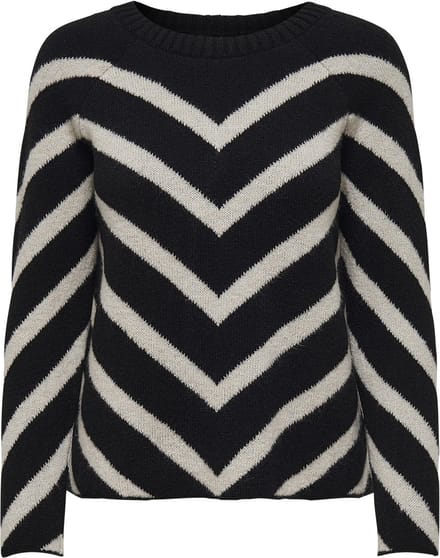 Only Trui Onleliza L/s Pullover Knt Noos 15191792 Black/w. Cloud D Dames Maat - XS