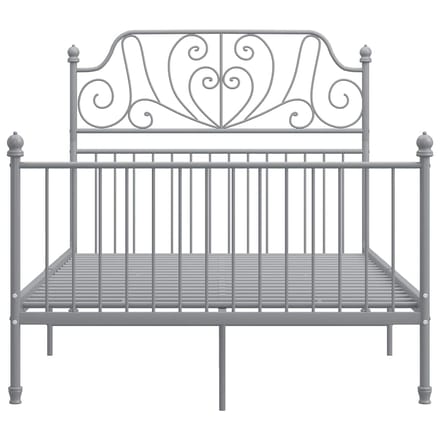 vidaXL - Bedframe - metaal - grijs - 120x200 - cm