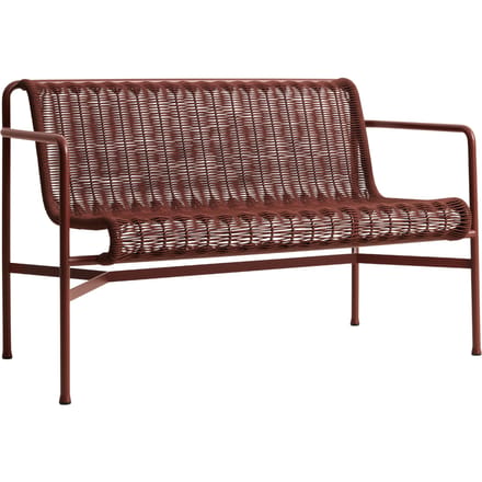 HAY Palissade Cord Dining Bench - iron red