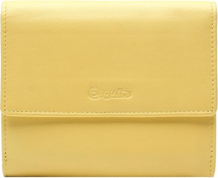 Esquire Leren Portemonnee Viktoria Wallet With Flap Yellow Geel