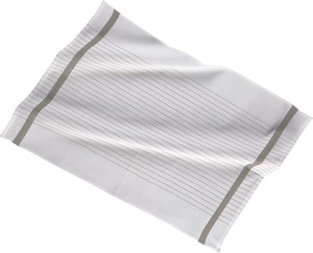 Keukenhanddoek 50x70cm, set3, streep witte midden, taupe