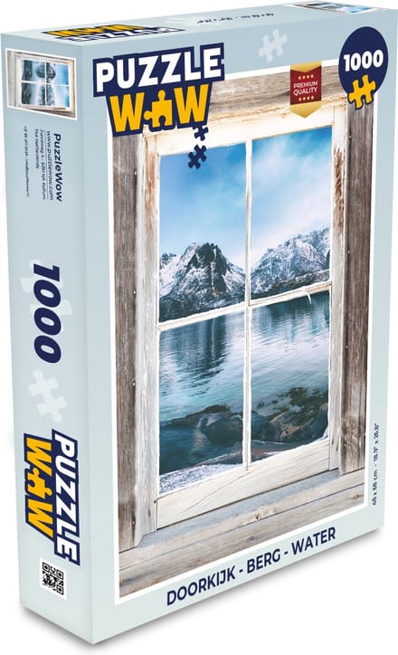 Puzzel Doorkijk - Berg - Water - Legpuzzel - Puzzel 1000 stukjes volwassenen