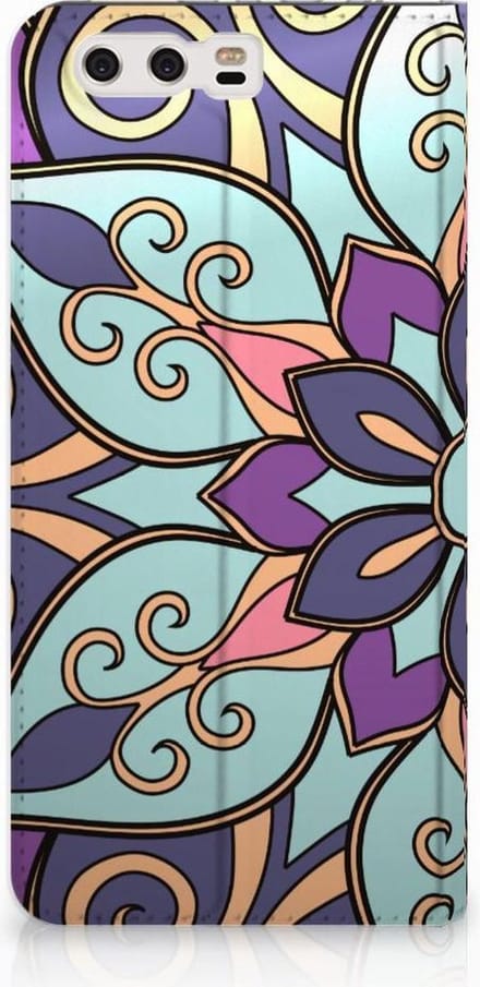 Huawei P10 Plus Smart Cover Purple Flower