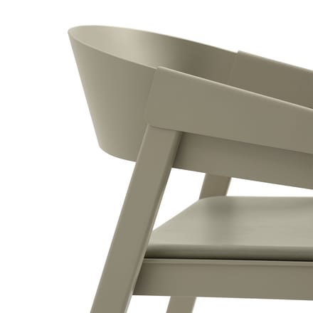Muuto Cover stoel met leerbekleding - Stone