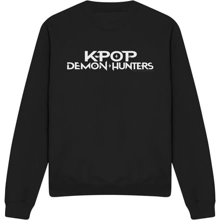 K-Pop Demon Hunters Unisex Volwassenen Logo Sweatshirt (Zwart, Wit)