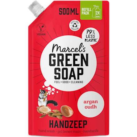 Marcel's Green Soap Handzeep Argan & Oudh Navul Stazak - 500 ml
