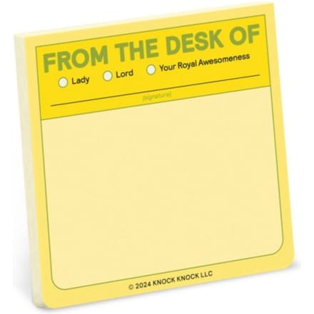 Knock Knock From The Desk Of Sticky Note - Knock Knock