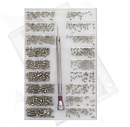 500 stuks micro-schroeven met schroevendraaier voor kleine reparaties