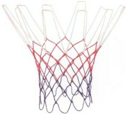 Basketbalnet Rood/Wit/Blauw – Geschikt voor Standaard Basketbalringen – Vervangend Basketbalnet – Engelhart