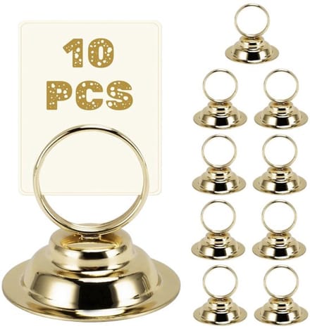 Dailygoods- Tafelnummerhouders 10 stuks - Roestvrij Staal