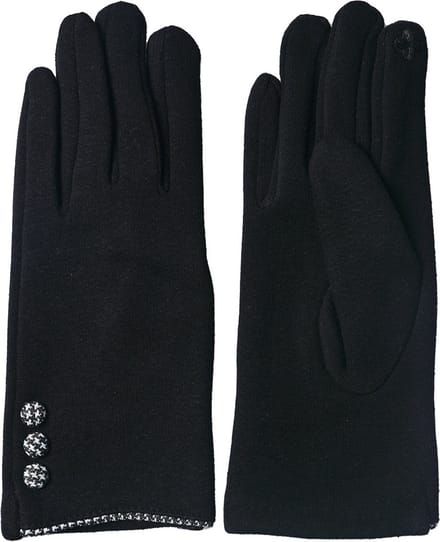 Juleeze Handschoenen Winter 8x24 cm Zwart Katoen