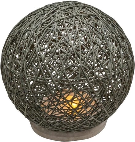 Atmosphera - Tafellamp - ⌀ 18,5 cm - Donkergroen - Cement Voet