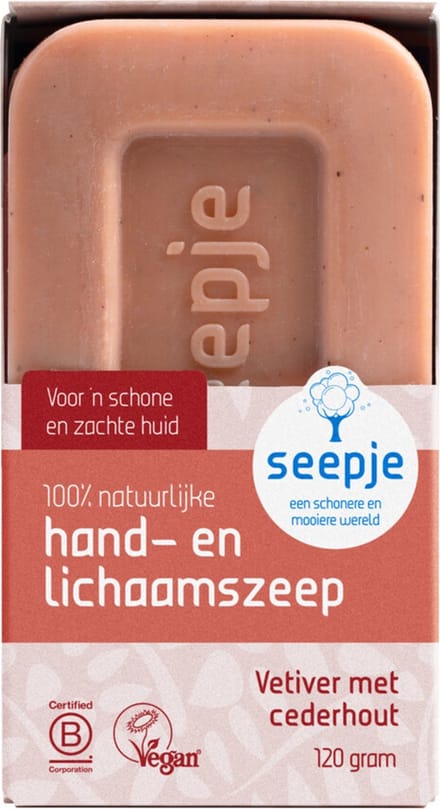 Seepje Vaste Handzeep Vetiver met Cederhout 120 gr
