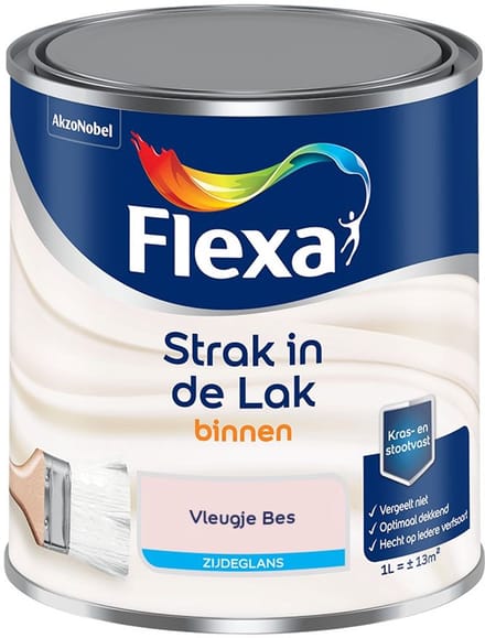 Flexa - Strak In De Lak Binnenlak Zijdeglans - Vleugje Bes - Mengverf - 1 L