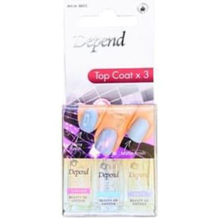 Depend Cosmetic - Nail Polish Top Coat Set 1 Set