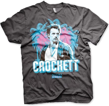 Miami Vice Crockett Palms T-shirt donkergrijs