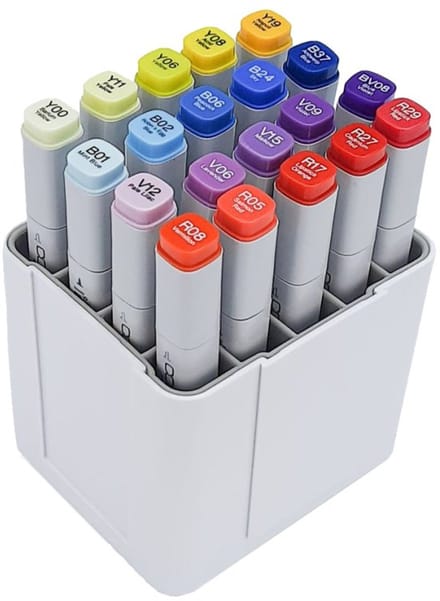 deflecto Marker Orga, wit, voor 20 markers, flexibel uitbreidbaar
