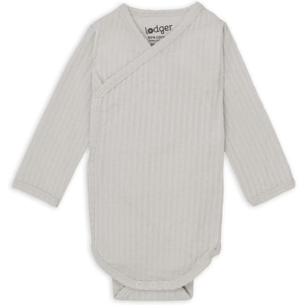 Baby romper lange mouw - Overslag - Maat 68 - Grijs - Ademend katoen