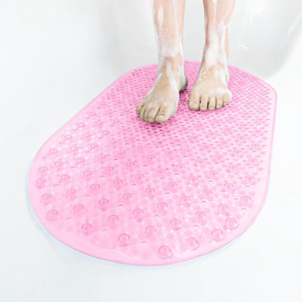 JGS ® Ovale Antislip Douchemat voor Badkuip met Zuignappen en Sneldrogend Ontwerp