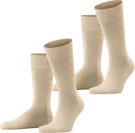 Esprit Basic Easy 2-Pack drukvrije comfort tailleband katoen multipack sokken heren beige - maat 43-46