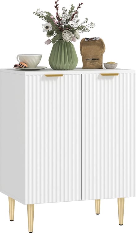 HOMCOM Dressoirkast - MDF - 60x40x80cm - Wit