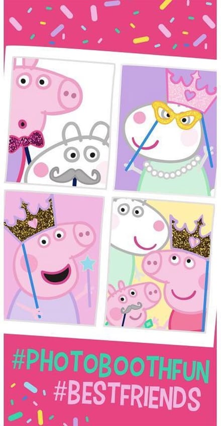 Peppa Pig Strandlaken Photobooth Fun - 70 x 140 cm - katoen