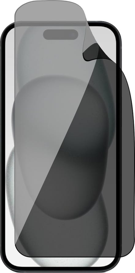 Privacy Screenprotector geschikt voor iPhone 15 - 1x FlexGuard Screen Protector