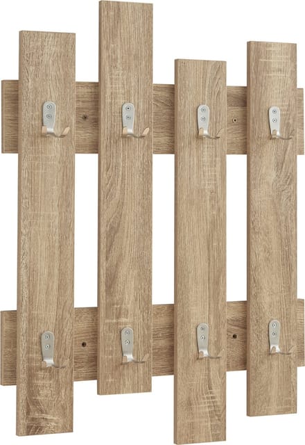 Wandkapstok Raseborg 80x60x3 cm eikenkleurig [en.casa]