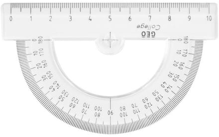Aristo gradenboog - lengte 10cm - 0-180 graden - transparant - AR-23301