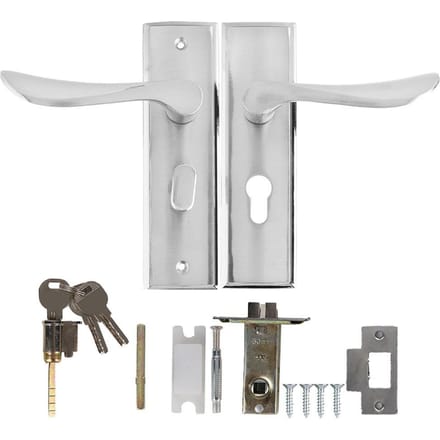 Serrure de sécurité intérieure en alliage d'aluminium Durable Poignée de porte de chambre à coucher et de toilette