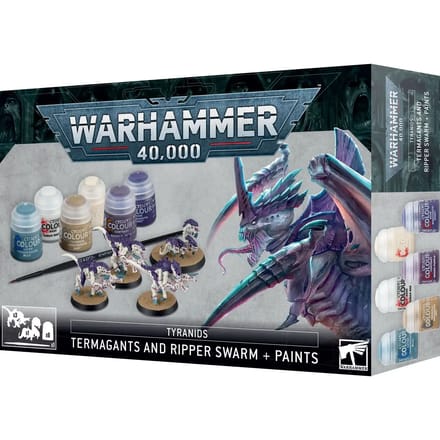 Warhammer 40,000 - Tyranids Termagants And Ripper Swarm + Paints - 60-13