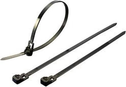 TRU COMPONENTS 1592877 TC-HVR200SBK203 Kabelbinder 200 mm 4.50 mm Zwart Hersluitbaar 100 stuk(s)