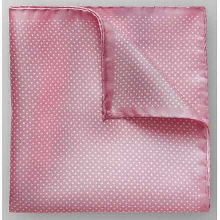 Eton Pochet Polka Dot Silk Warm Roze / male