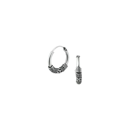 Glams oorringen oxi bali - 14 mm - Zilver