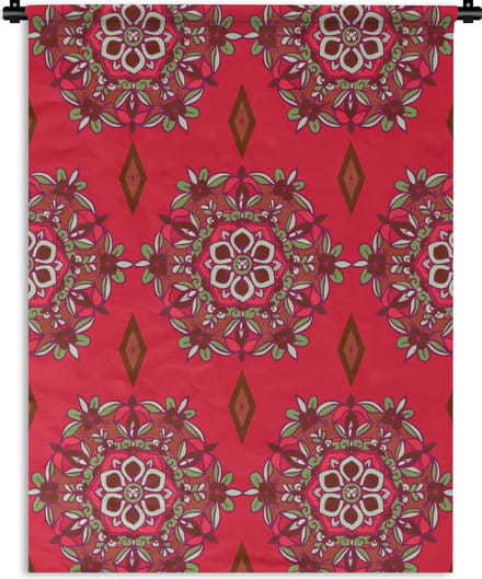 Wandkleed - Wanddoek - Mandala - Design - Bloem - 60x80 cm - Wandtapijt