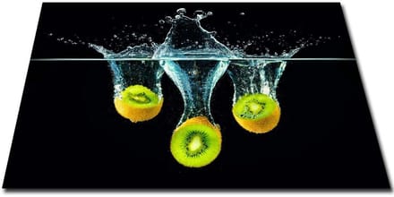 Inductie Kookplaatbeschermer Kiwi Splash 73x52 cm.