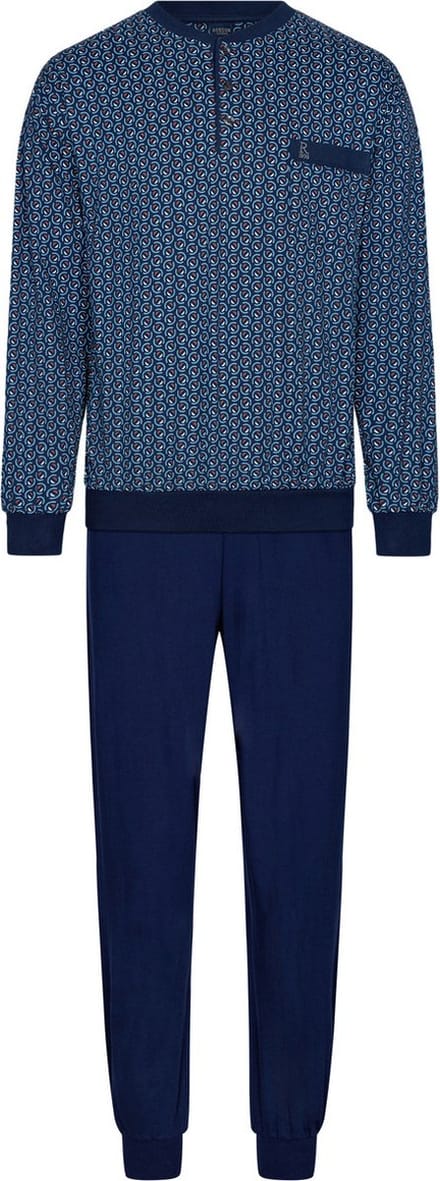 Katoenen Robson pyjama heren - Blauw - Maat - 54