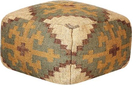 SARON - Poef - Lichtgroen - Jute
