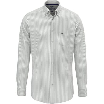 Fynch-Hatton Overhemd Striped Oxford Button-Down Dark Leaf / male