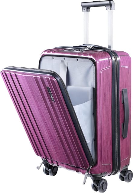 21 inch handbagage met laptopvak, rozerood