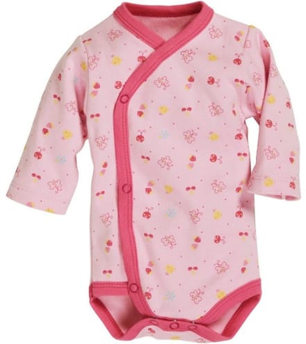 Playshoes Schnizler overslagromper lange mouwen roze print