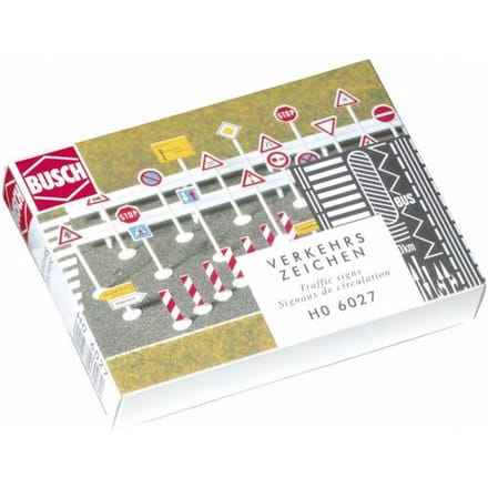 Busch 6027 H0 Set Verkeersbord incl. zebrastrepen Bouwpakket