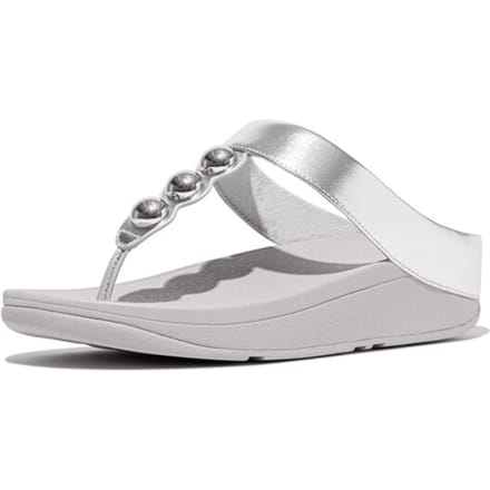 FitFlop Dames teenslippers Fino Mirror-Dome Metallic-Leather Toe-Post Sandals II2