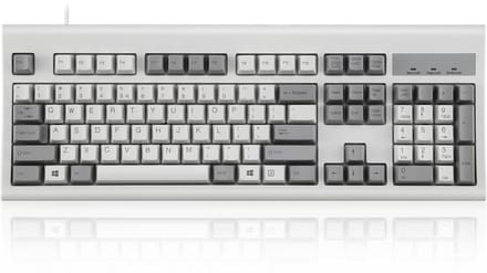 Perixx Periboard 106M Classic Retro toetsenbord / Vintage design grijs/wit - Bedraad - QWERTY/US