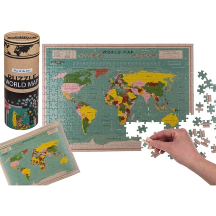 Wereldkaart Puzzel 300 Stukjes - Leerzame Kinder Legpuzzel