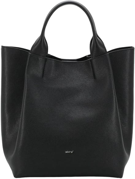 abro Leren shopper Leather Agave Shopper Essential Black / Nickel zwart