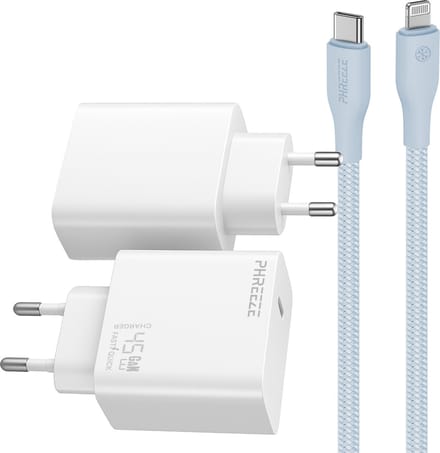 Phreeze usb C oplader geschikt voor iPhone en iPad met Lightning kabel - Power Delivery snellader met kabel