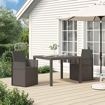 vidaXL - Tuinstoelen - 2 - st - Lichtgrijs - en - antracietkleurig - PP